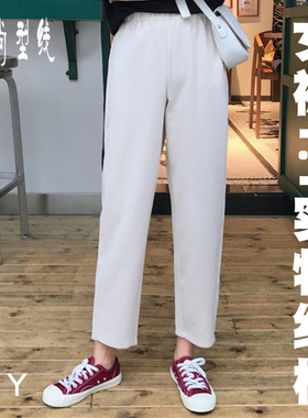 新款休闲九分直简萝卜女裤纸样服装裁剪样板图1:1实物纸样BCK-47