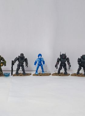 无盒散货Mega Bloks 美家宝光环疣猪号战车5人组人偶袋装