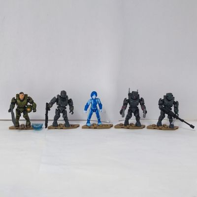 无盒散货Mega Bloks 美家宝光环疣猪号战车5人组人偶袋装