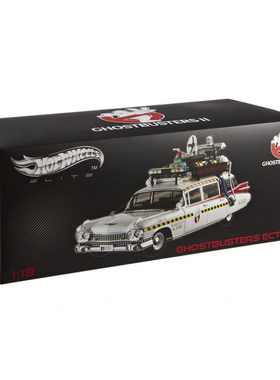 风火轮 抓鬼敢死队 1:18 Ghostbusters ECTO-1A 幽灵车精细版车模