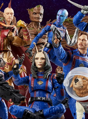 Marvel Legends银河护卫队星爵亚当星云格鲁特太空狗6寸可动人偶