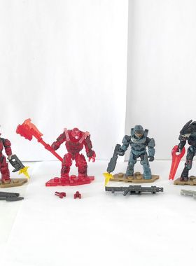 无盒散货Mega Bloks 美家宝光环驱逐幻影号4人组人偶袋装带配件