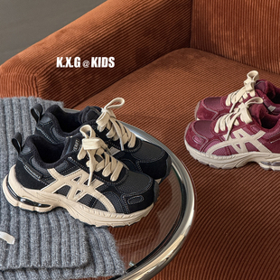 免系鞋带/冬季童鞋新款儿童二棉鞋运动鞋轻便加绒男童女童老爹鞋