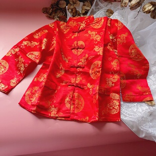 出口原单男宝男孩子长袖唐装上衣图腾花型送礼喜庆民族风中国情