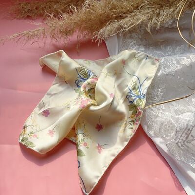 100%桑蚕丝手帕真丝手绢送礼礼品友谊相思情谊伴手礼发饰巾包饰巾