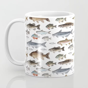 鱼鱼鱼 男朋友 给爱钓鱼 父亲 礼物陶瓷杯 老公 fish