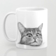 可爱猫咪在等待陶瓷马克杯爱猫朋友礼物居家喝水杯子办公室咖啡杯