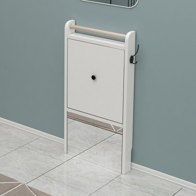 隐形超薄免打孔折叠换鞋凳门口壁挂墙试穿鞋镜椅入户玄关伸缩凳