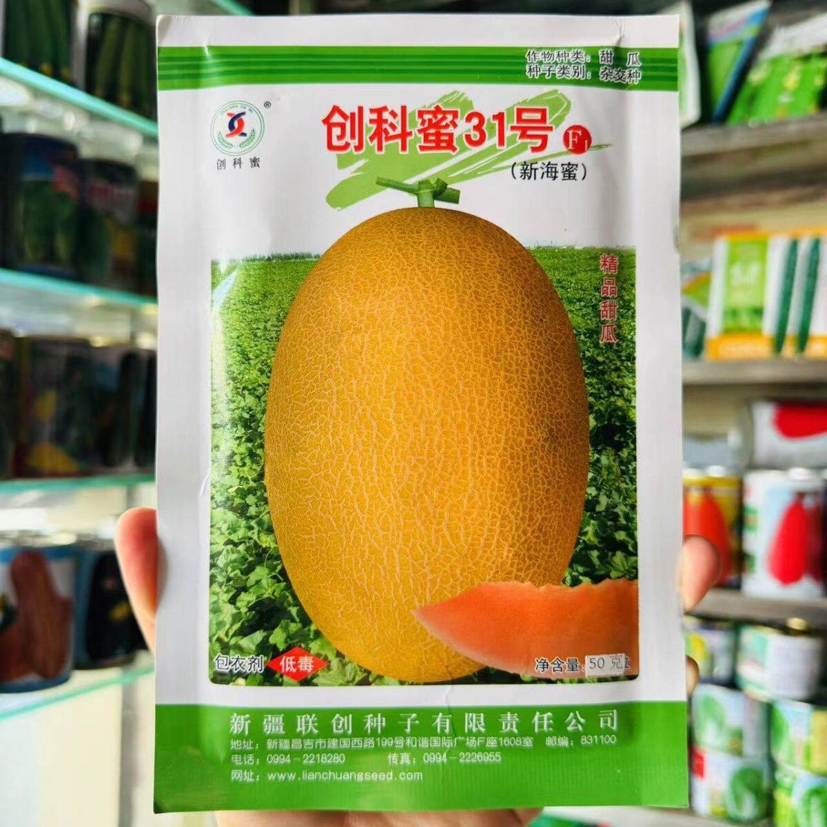 创科蜜31号 新疆哈密瓜种子甜瓜种籽黄皮桔红肉甜瓜香瓜水果种孑