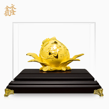 绒沙金摆件寿桃摆件老人生日礼物祝寿贺寿送长辈爷爷奶奶60 70 80