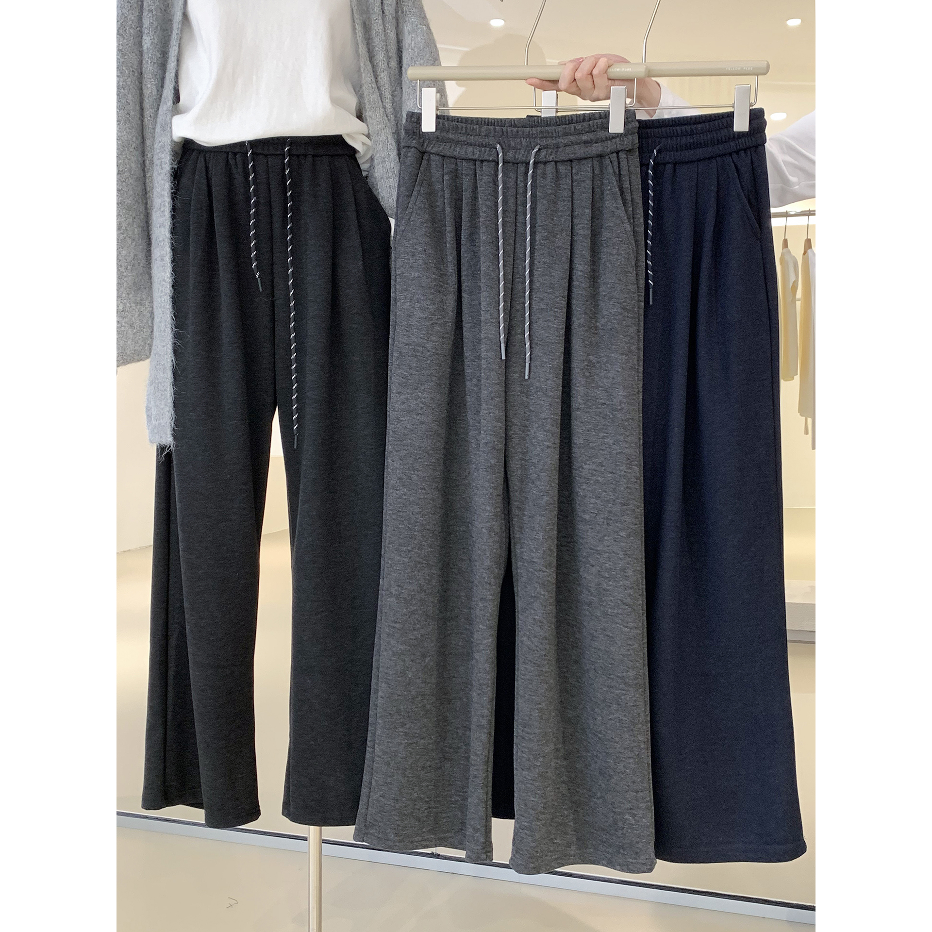 自留推荐！软糯舒适直筒糯米裤女