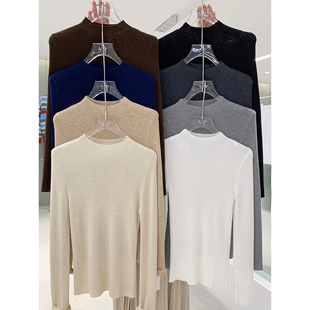 修身 神仙打底衫 女新款 针织衫 显瘦高级感百搭上衣 气质半高领长袖