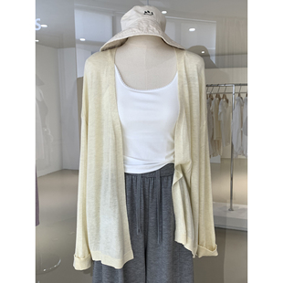 简约温柔风柔软亲肤长袖针织开衫女2026春款防晒空调衫小披肩上衣