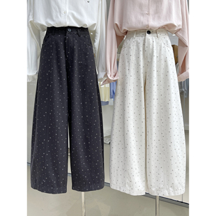 藏肉显瘦清新百搭休闲裤 春日氛围感甜美小碎花宽松弯刀裤 2026新款