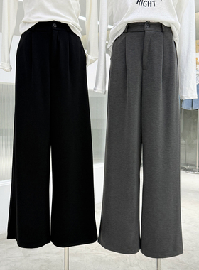 清仓捡漏不TUI不换！西装腰头阔腿裤垂感亲肤百搭休闲裤Q261