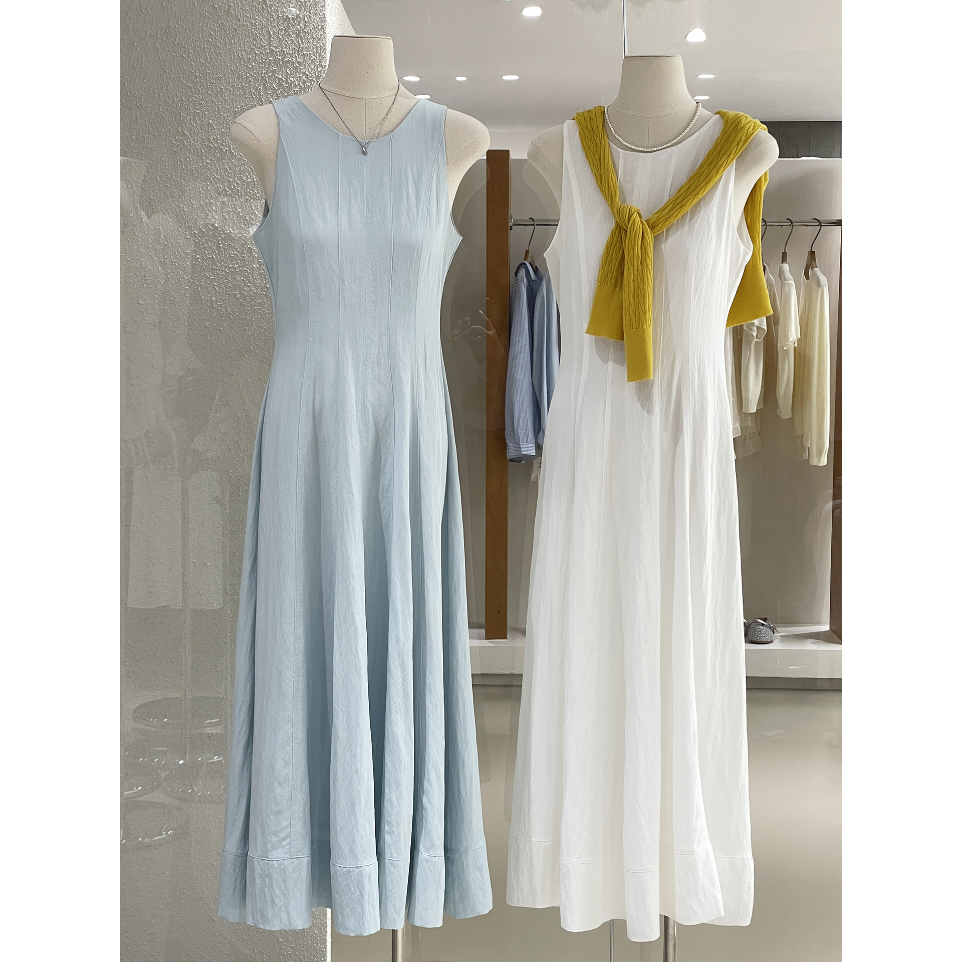 温柔韩女既视感 麻花纹理针织开衫+无袖背心连衣裙2026穿搭一整套