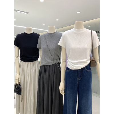 刚需基础款！精品雪花细羊绒T恤