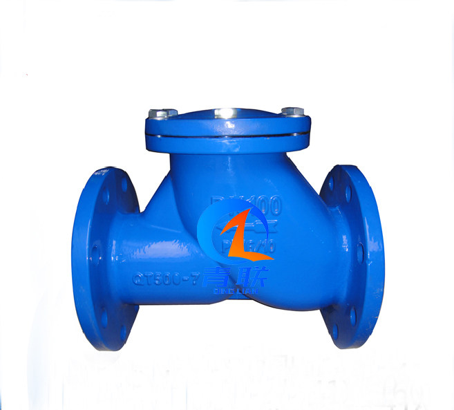 hq41x-16升降式球墨铸铁法兰球形止回阀滑道滚球式污水球型单向阀