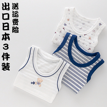 夏季儿童薄款纯棉a类背心打底衫上衣家居睡衣T恤男童宝宝中小大童