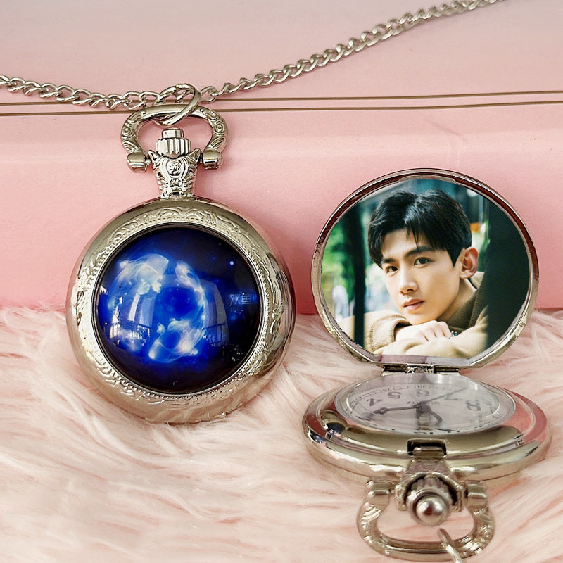 怀表定制照片翻盖12星座项链表