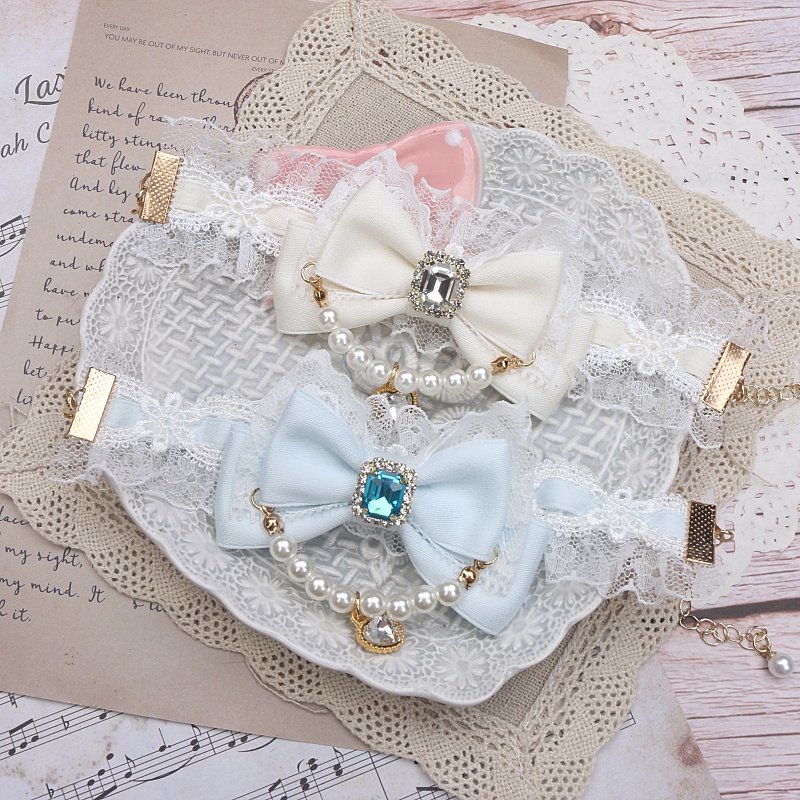 BEADS HAND-MADE ORIGINAL SWEET MINE ORNAMENTS CUTE BOWS LACE LACE BEADS BRACELETS HAND ORNAMENTS GIRLS