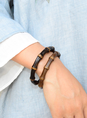 紫竹手镯西藏有节情侣民族风