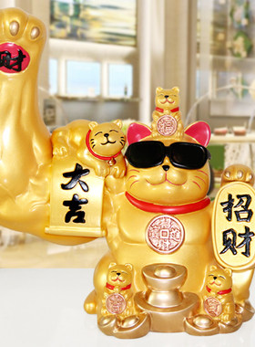 创意招财猫摆件大力招手家用送礼