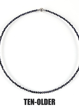 原创蓝砂石项链高级精致小众磁吸扣感应锁骨链闺蜜款马年可叠戴