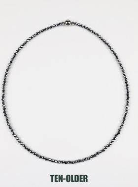 新中式钛赫磁项链小众高级感锁骨链马年极细银色小米珠choker