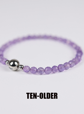 天然紫水晶4mm细款手链切面闪珠温柔优雅旺人缘手链磁吸扣不掉色