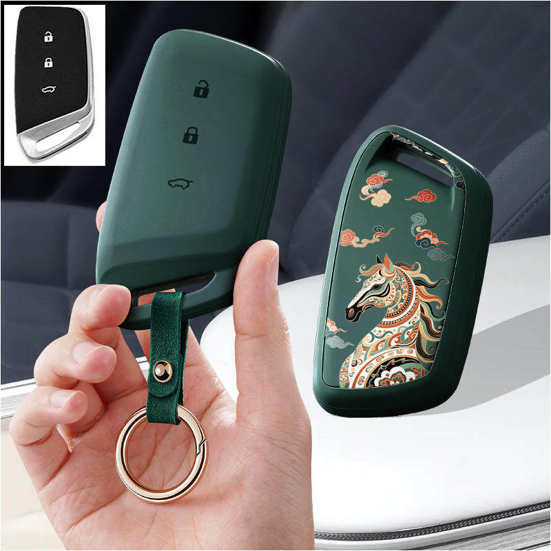 适用宝骏Kiwi汽车钥匙套RC5保护套RS7包壳扣女高级E300全包专用男