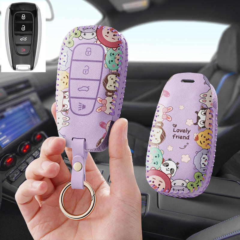 KD-ZA41汽车后配改装钥匙套只能斯巴鲁4键KDX1遥控KD子机保护套男