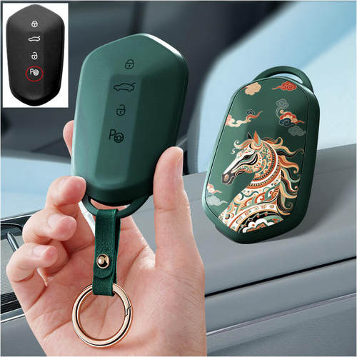 适用吉利汽车钥匙套gl新帝豪gs远景x6缤越缤瑞博瑞嘉际星瑞包扣女