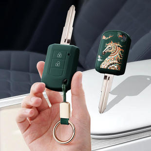 适用三菱劲炫欧蓝德奕歌ASX汽车钥匙套保护包壳扣女2021高级22款