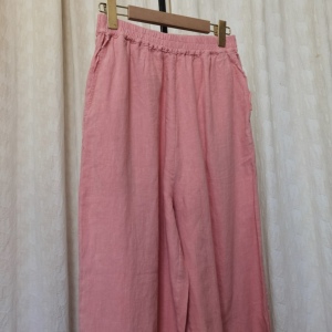 新品  重磅汉麻宽松休闲裤萝卜裤9分裤子