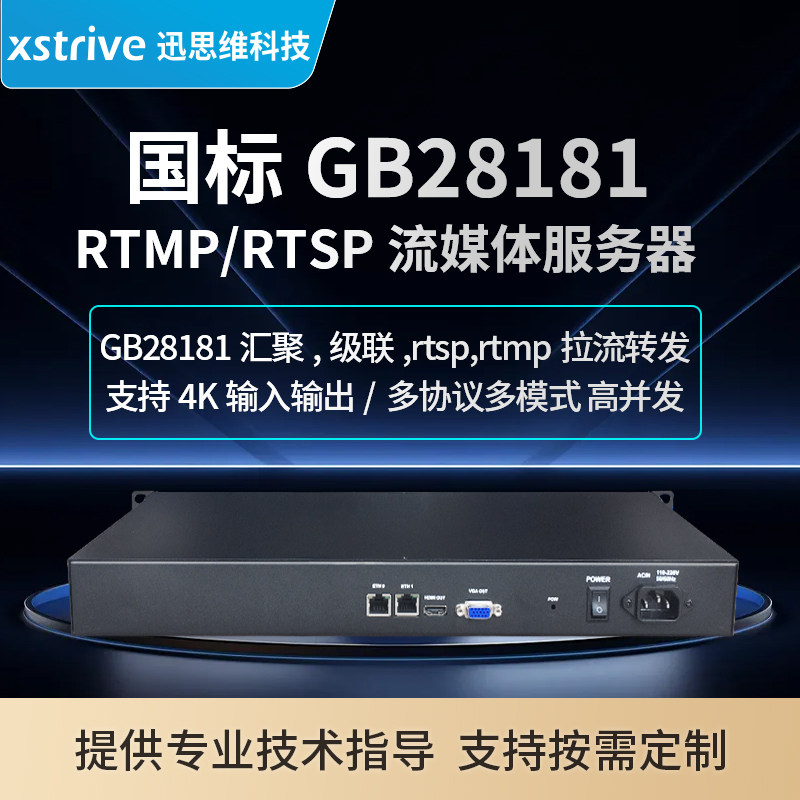 GB28181国标转发器RTMP/RTSP流媒体 直播转发视频 录播点播服务器