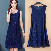 夏季 宽松打底裙背心裙 连衣裙加肥大码 冰丝吊带裙女中长款 外穿无袖