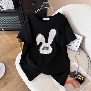 显瘦宽松长款 胸围170超大码 女装 大码 T恤上衣400斤380斤350斤 短袖