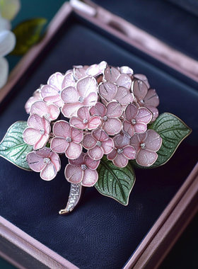 千族银 正品 重工绣球花胸针女原创个性立体精致高级感母亲节礼物