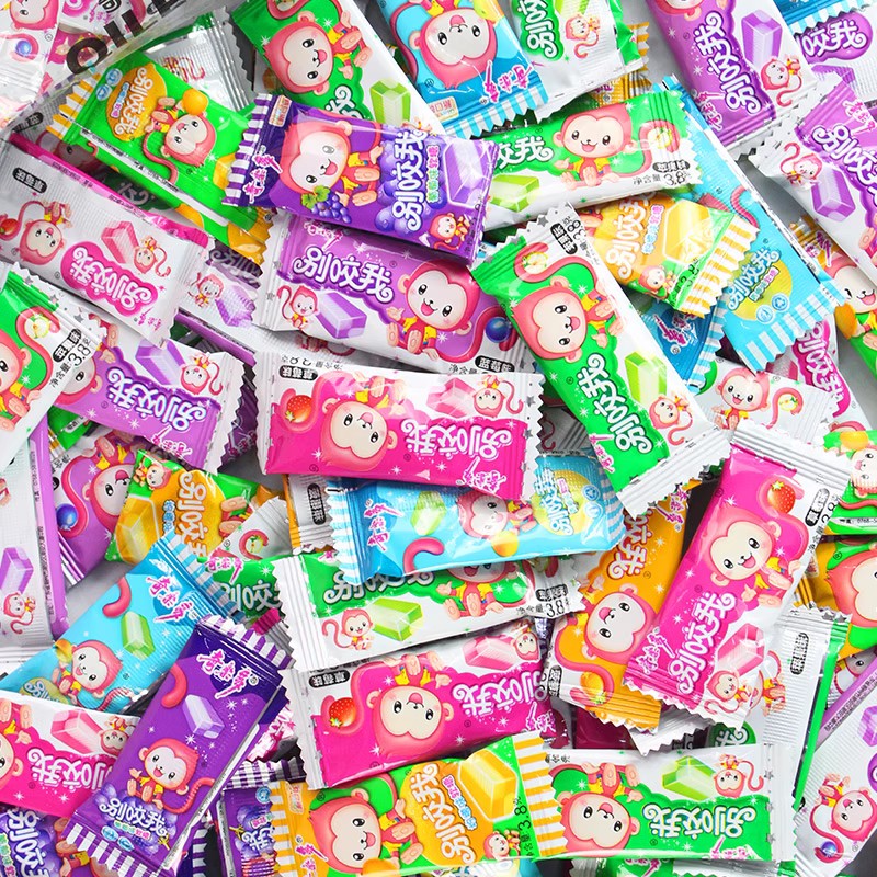 奇乐多别咬我软糖500g多口味混合水果味奶糖休闲零食