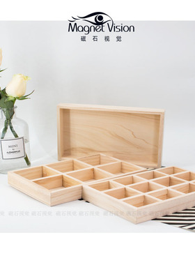 磁石视觉创意实木原木耳钉饰品