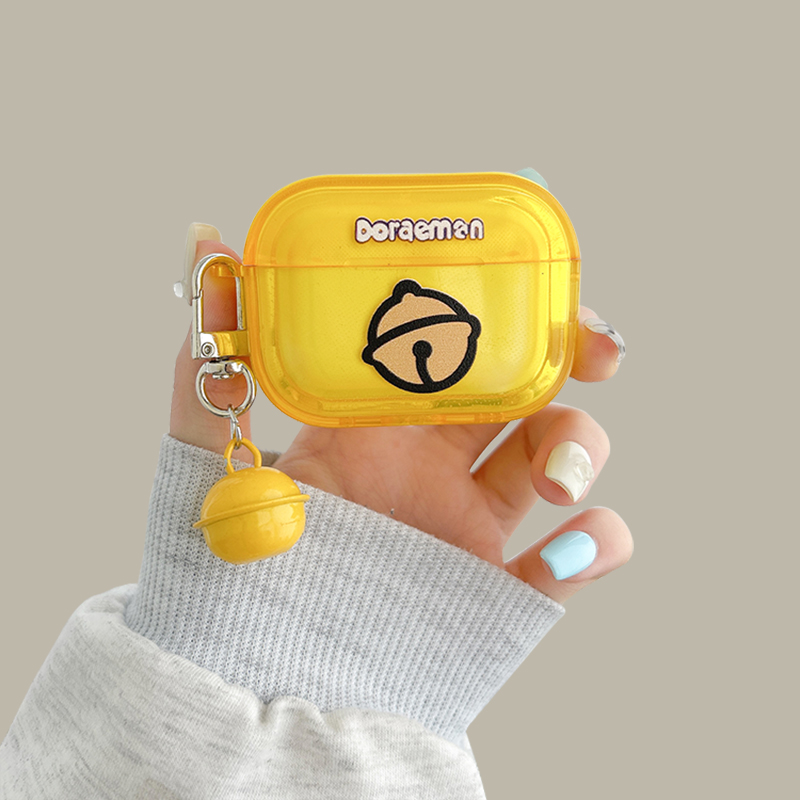 铃铛airpodspro3保护套适用苹果蓝牙耳机壳2代黄色3代硅胶pro2卡通可爱创意男女第二代套全包防摔新款4代软壳