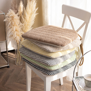 灯芯绒加厚防滑椅子垫座垫可拆洗秋冬毛绒餐椅垫坐垫屁垫耐脏定做