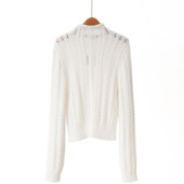 26春新桑蚕丝精梳棉混纺镂空套头针织衫 柜货同源 优雅紫标系列