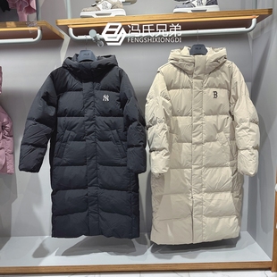 羽绒服3ADJB2356 防水保暖防风连帽KARINA同款 MLB25年冬季 男女长款