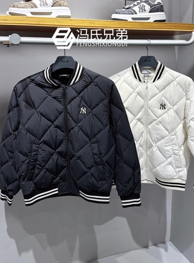 MLB 25年冬季男女时尚保暖防风防泼水棒球服鹅绒羽绒服3ADJV4156