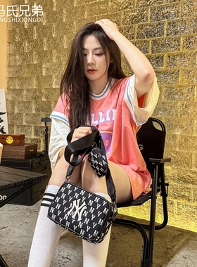 MLB25年春季男女时尚休闲运动NY满标老花通勤单肩斜挎包3ACRS022N