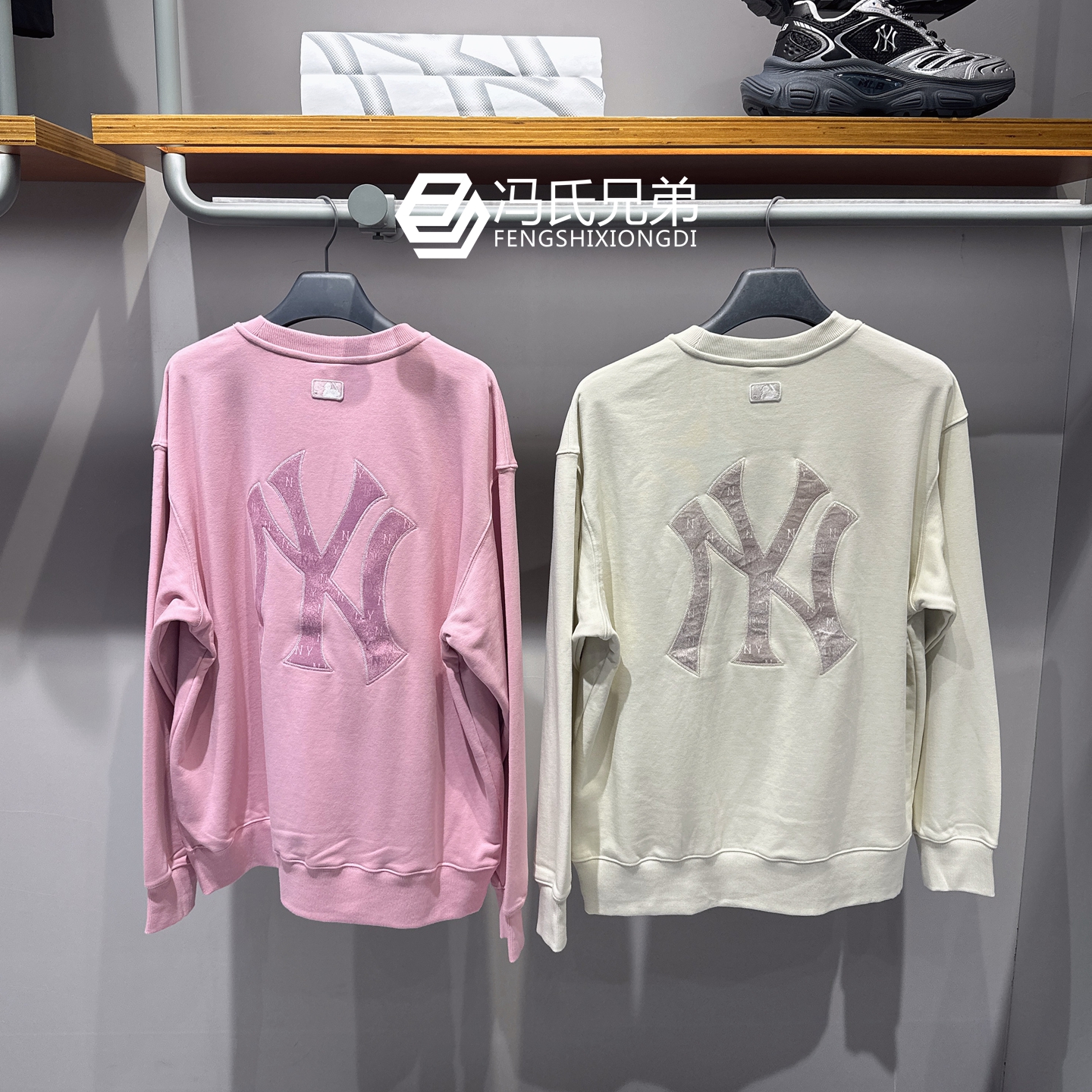 MLB休闲时尚情侣圆领针织套头衫