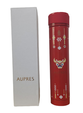 欧珀莱牛年限定保温杯230ml红色卡通保温便携水杯周边赠品