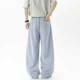 现货2026春新款高品质趣味腊肠狗刺绣弯刀阔腿休闲裤K2507-特P50，男装休闲裤，星座418-2